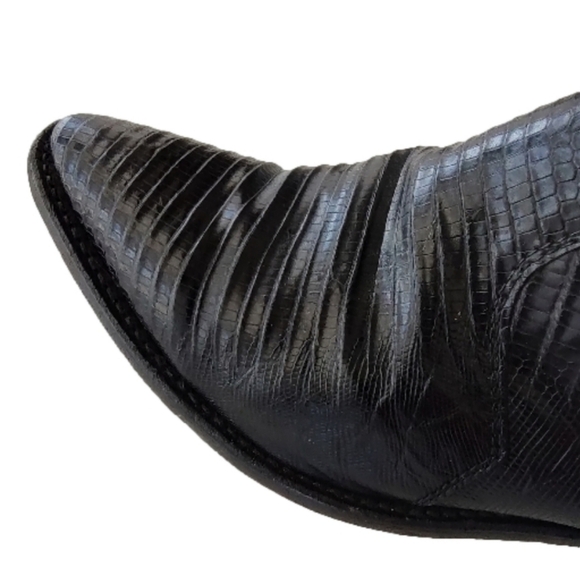 Justin Lizard Cowboy Boots - 6.5B - Picture 4 of 6
